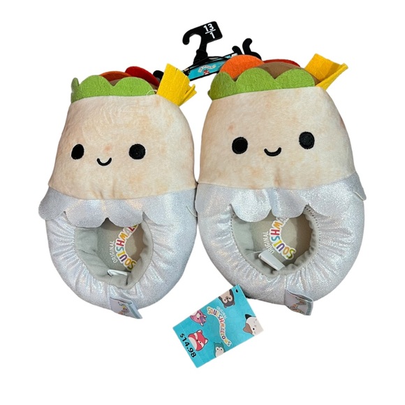 NWT Squishmallows Burrito Slippers Size 13/1 - Picture 1 of 5